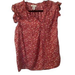 Cupcakes and Cashmere‎ Size Small Sheer Pink floral shirt